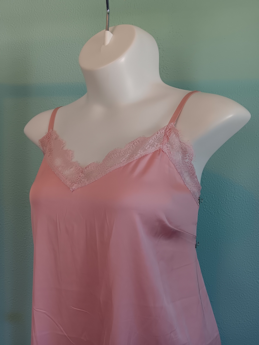iCollection Plus Size 3x Women’s Lace-Trim Satin Slip Nightdress - Set Of 2